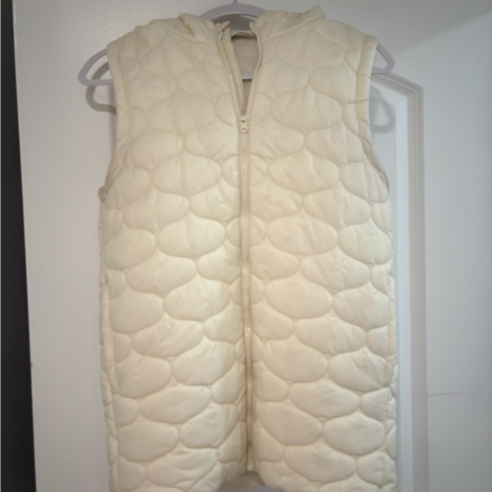 Women's Cream Quilted Vest